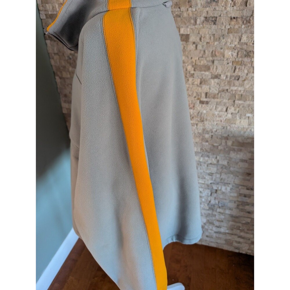 Columbia Gorpcore Fleece Zip Up Jacket Orange Grey Skater Normcore Grunge XL image 9